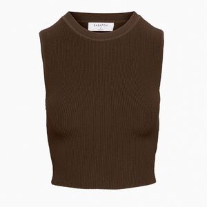Babaton Sculpt Knit Brown Ribbed Top 🤎